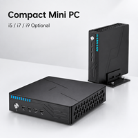 Mini PC de jeu Intel Core i7-9700F GTX 1650 4 Go Double DDR4 64 Go NVMe M.2 SSD AX210 WiFi 6E 5.3 2.1 DP Mini Ordinateur de Bureau
