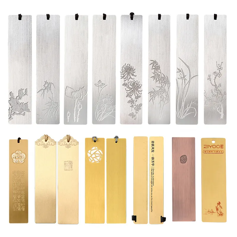 Metal Bookmark Custom Blank Books Die Casting Gold Plated Metal Book Marks Bookmark With Logo