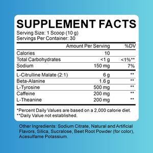 Complément pré-entraînement en poudre OEM <span class=keywords><strong>C4</strong></span>, boisson pré-entraînement en vrac sous marque privée, canette de boisson pré-entraînement - Product Image 2