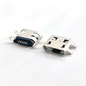 Conector USB Micro USB de 5 Pines Hembra, Tipo B, Boca Plana, 0.8mm, con Orificio Cincado - Product Image 1