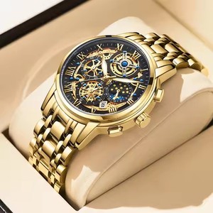 Top Brand Herren uhr LIGE 8973 Mode Luxus Quarzuhr Relojes De Cuarzo Edelstahl Goldene Armbanduhr für erfolgreiche Männer - Product Image 4
