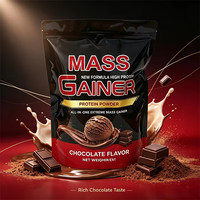 1 kg de poudre de gain de masse naturelle au chocolat, riche en calories, personnalisée, pour la croissance musculaire et la gym, avec protéines de lactosérum et glucides