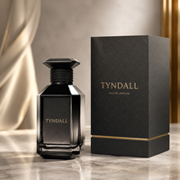 Flacon de parfum en verre noir de luxe 30ml 50ml 100ml pour marques haut de gamme avec col serti et atomiseur