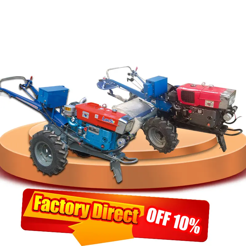 Mini/pequeño/Micro jardín agrícola, motocultor de alta potencia de embrague 10Hp, rueda para caminar, Tractor, accesorio para tractor