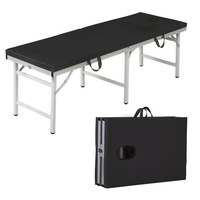 Table de massage pliable moderne en acier inoxydable pour extensions de cils, multifonctionnelle pour salon de beauté et soins du visage