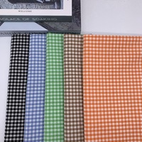 Tissu de chemise en coton 100% rayé Vichy, technique de tissage de fil teint, pour un style uni écologique