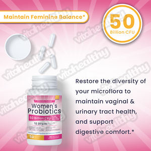 Vitahealthy OEM/ODM Marque Privée Capsules Probiotiques pour Femmes Vente en Gros Complément Probiotique Féminin pour la Santé Vaginale - Product Image 4