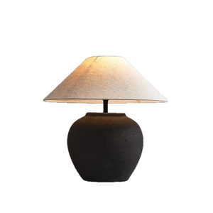 Lampe de table de style Wabi-Sabi, de chevet, <span class=keywords><strong>en</strong></span> pot de <span class=keywords><strong>terre</strong></span> <span class=keywords><strong>cuite</strong></span> rétro, artistique et pour salon de thé, espace de vie d'hôtesse - Product Image 5