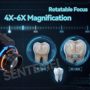 Lupas Dentales Ergo Vision con Aumento <span class=keywords><strong>de</strong></span> 6X 4X, Binoculares Prismáticos TTL con Luz LED Inalámbrica <span class=keywords><strong>de</strong></span> 5W Ajustable para Dentistas - Product Image 4