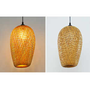 Nuovo Design Lampada a Sospensione Artigianale in Vimini di Bambù, <span class=keywords><strong>Lampadario</strong></span> in Rattan Naturale per Arredamento Casa e Ristorante - Product Image 5