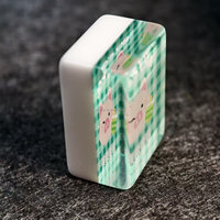 Ubin Mahjong Akrilik Transparan 2 Lapis dengan Lukisan Tinta Kustom, 160 Pcs, Gaya AS, Pengiriman 15-45 Hari