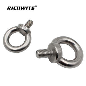 สลักเกลียวตาไก่ RICHWITS DIN580 สแตนเลส อลูมิเนียม เกรด 304 316 ชุบสังกะสี ขนาด M3 M4 มีจำหน่าย 40 มม. 50 มม. 80 มม. มาตรฐานเยอรมัน ASME ISO - Product Image 3