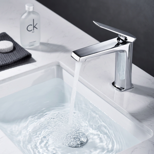 Grifo Monomando Contemporáneo para Baño de Hotel y Hogar, con Agua Fría y Caliente, Solución para Lavabo Individual, Ideal para Desarrollo de Edificios Modernos - Product Image 2