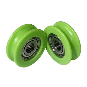 Ruedas <span class=keywords><strong>de</strong></span> Acero al Carbono con Rodamientos a Precio Económico Personalizadas, Ruedas <span class=keywords><strong>de</strong></span> Polea Pequeñas <span class=keywords><strong>de</strong></span> Nailon con Ranura en U y Rodamientos - Product Image 1