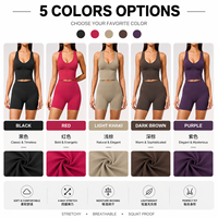 Ensemble de sport pour femme GH New Style Seamless, coupe ajustée, respirant, séchage rapide, léger, pour course à pied, Pilates, entraînement et yoga