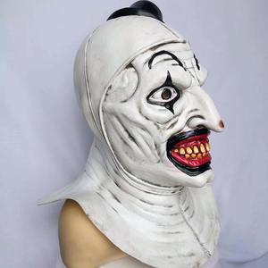 หน้ากากตัวตลกเทอร์เรฟายเออร์แบบใหม่ สำหรับชุดฮาโลวีน ทำจากยางลาเท็กซ์นุ่ม ครอบคลุมทั้งศีรษะ เหมาะสำหรับงานปาร์ตี้สยองขวัญและงานคาร์นิวัล - Product Image 5