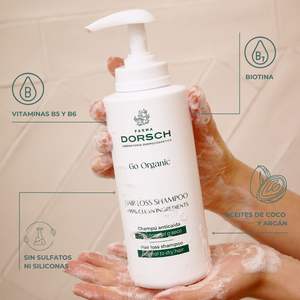 Shampoo anti-chute de cheveux bio (normale à sèche) - Sans cruauté et végétalien - Flacon sans air 500 ml - Product Image 4