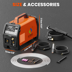 HITBOX TIG200PRO : Soudeuse numérique 6-en-1 avec support TIG ACDC <span class=keywords><strong>à</strong></span> <span class=keywords><strong>froid</strong></span> pour souder l'aluminium - Product Image 6