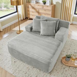 Sofá Seccional Moderno Minimalista de Terciopelo, Estilo Lujo Ligero, con Plumas, Tipo Big Mac, Empacado al Vacío y Comprimido, para Villa - Product Image 2