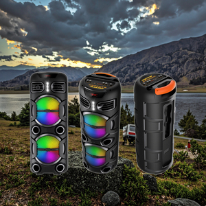 Tragbares LED-Licht BT-Lautsprecher Big Bass Subwoofer Box Drahtloses Mikrofon Metalls chrank Batterie leistung Auxiliary - Product Image 3