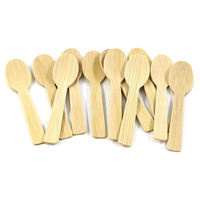 Ensemble de cuillères et fourchettes en bambou naturel de qualité supérieure, prix d'usine, vente en gros, jetables, écologiques, design minimaliste