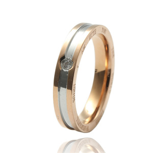 Fashion <b>Rings</b> <b>Titanium</b> Steel Letter <b>Ring</b> Prong Setting Unisex Gift Jewelry - Product Image 1