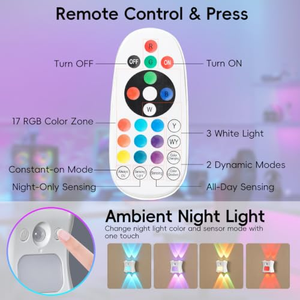 Cross-border RGB Gradient Atmosphere Night <b>Light</b> Intelligent Human Induction Rechargeable Magnetic Attraction Lamp - Product Image 5