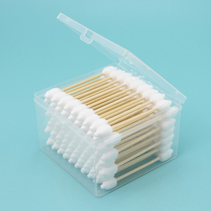 Cao Cấp Hữu Cơ 76Pcs Bông Gạc Cho Bé Chất Lượng Cao Thanh Tre Lớn Bóng End Bông Nụ - Product Image 4