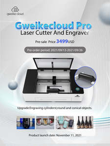 GWEIKE CLOUD PRO ขวดแก้วแกะสลักแกนหมุน,เครื่องตัดเลเซอร์พลังงานขนาดเล็ก3D ทำจากไม้อะคริลิก - Product Image 4