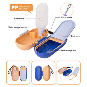 Gıda konteyner ile 600ml köpek su şişesi seyahat yavru kase taşınabilir Pet dağıtıcı kedi yürüyüş ve yürüyüş köpek hediye - Product Image 4