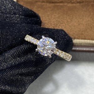 <span class=keywords><strong>Bague</strong></span> en <span class=keywords><strong>or</strong></span> massif 14K 18K avec diamant de laboratoire rond taille brillant certifié IGI CVD VVS1 1CT 3CT 5CT, alliance de <span class=keywords><strong>mariage</strong></span>, <span class=keywords><strong>bague</strong></span> de fiançailles - Product Image 1