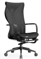Chaise de bureau à dossier haut entièrement en maille avec repose-pieds, support lombaire, pivotante et réglable pour bureau et domicile, vente en gros directe d'usine