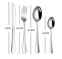 GEMEI Ensemble de Couverts de Table pour Hôtels et Restaurants, Cuillère Or, Vaisselle de Mariage, Service 24 Pièces en Acier Inoxydable