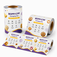 Fabricant chinois de films en rouleaux personnalisés pour l'emballage de sucettes/bonbons/biscuits/en-cas, en BOPP/BOPP perlé/CPP