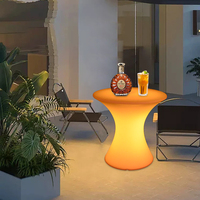 Table de bar ronde lumineuse imperméable, petite table de bar en plastique d'extérieur, table de fête, jardin, mariage, hôtel, table à LED