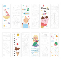 Nouvelle marque-page en carton imprimé offset, cousue à la selle, éducative pour enfants, à colorier soi-même, pour étudiants