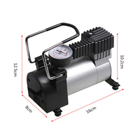 Compresseur d'air électrique métallique 12V à double cylindre pour voiture, vente chaude