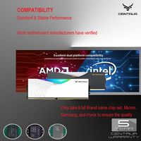 Centaur Original RGB DDR4 RAM de bureau haute fréquence 8 Go/16 Go/32 Go 2666 MHz/3200 MHz Fonction ECC 32 Go intégré en stock