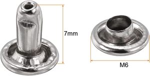 HARFINGTON Sets Chicago Screws Leather Rivets M Inch Belt Binding Metal Screws For Leathercraft Bag Shoes <b>Purse</b> Bookbinding Silv - Product Image 2