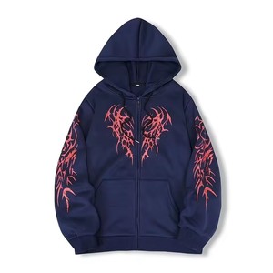 Sudadera con Capucha y Cremallera para Hombre, Transpirable, Casual, Moderna, con Estampado Colorido, Estilo Hip-Hop Urbano, <span class=keywords><strong>Ropa</strong></span> <span class=keywords><strong>Deportiva</strong></span> Masculina - Product Image 3