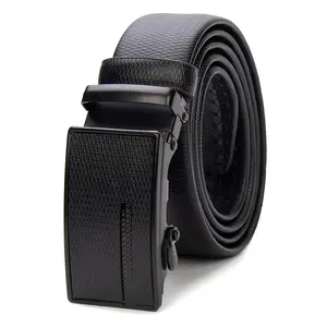 2023 ceinture pour hommes à cliquet western réglable ceinture en cuir personnalisée durable réglable avec boucle coulissante automatique