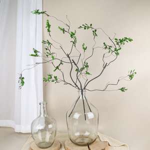 ใบยูคาลิปตัสก้านเทียมสีเขียวเขียวสำหรับใส่แจกันตกแต่งบ้านสำนักงาน - Product Image 3