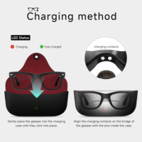 Lunettes audio intelligentes MT5 : Appels, traduction IA, musique à oreille ouverte avec étui de chargement IP65
