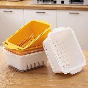 HANGSHAU 2024, accesorios <span class=keywords><strong>de</strong></span> <span class=keywords><strong>cocina</strong></span>, escurridor <span class=keywords><strong>de</strong></span> doble capa, cesta retráctil <span class=keywords><strong>de</strong></span> plástico para frutas y verduras, escurridor <span class=keywords><strong>de</strong></span> fregadero - Product Image 2