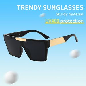 Gafas de Sol Retro Vintage de Marca de Lujo, Lentes de Espejo, Montura Cuadrada Extra Grande, para Hombre y Mujer, Marco de Metal Dorado, Logotipo Personalizado - Product Image 2