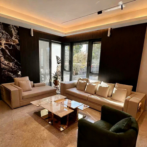 Tavolino da Caffè Moderno e Durevole in Marmo Naturale Pandora e Acciaio Inossidabile per Arredamento Completo di Villa e <span class=keywords><strong>Soggiorno</strong></span> - Product Image 3