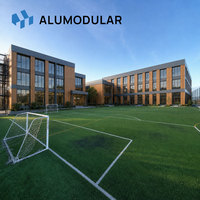 Bâtiment modulaire préfabriqué à plusieurs étages avec terrain de sport pour la construction de campus scolaire destiné à l'éducation
