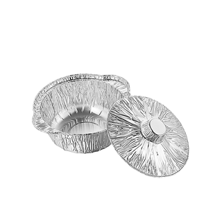 Pots et casseroles jetables en aluminium rond avec couvercle - Product Image 1