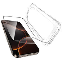 Protection d'écran en verre hybride anti-rayures en céramique OEM sans poussière, sans bulles, anti-lumière bleue pour iPhone 16 17 18 Pro Max