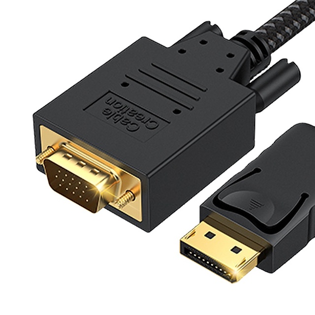 CableCreation 1080P DP to VGA Cable 6FT Gold Plated DP to VGA Male to Male Adapter Cable for Projector Monitor PC